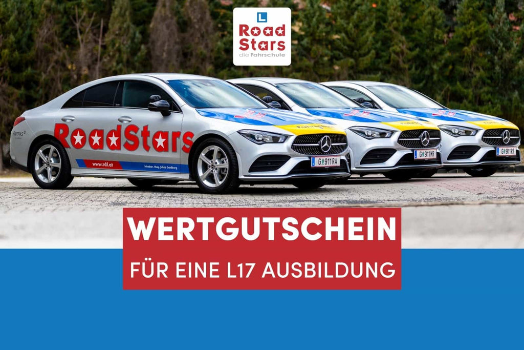 L17 Geschenkgutschein (Vollausbildung inkl. Mehrphase) - Fahrschule Roadstars Graz - Führerschein - gut, schnell, günstig, einfach